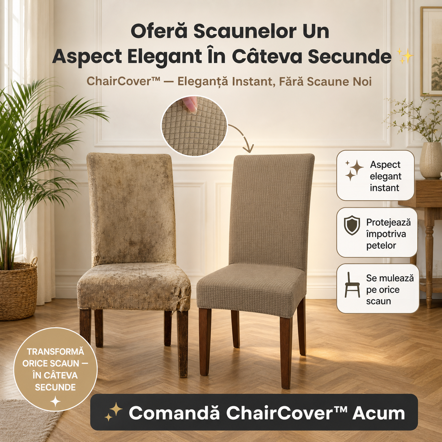 Huse Elastice Pentru Scaune ChairCover™