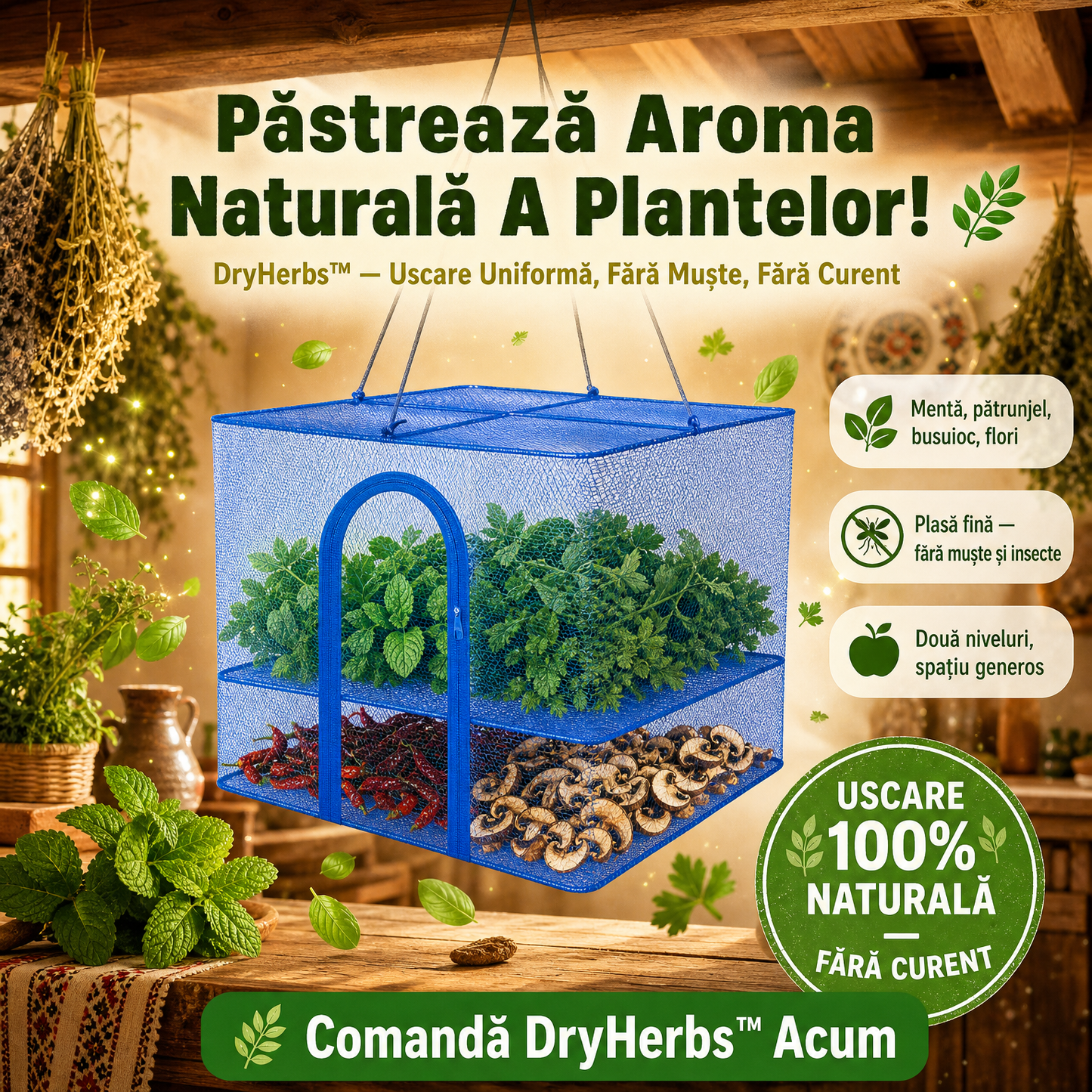 Plasă Pentru Uscarea Plantelor DryHerbs™