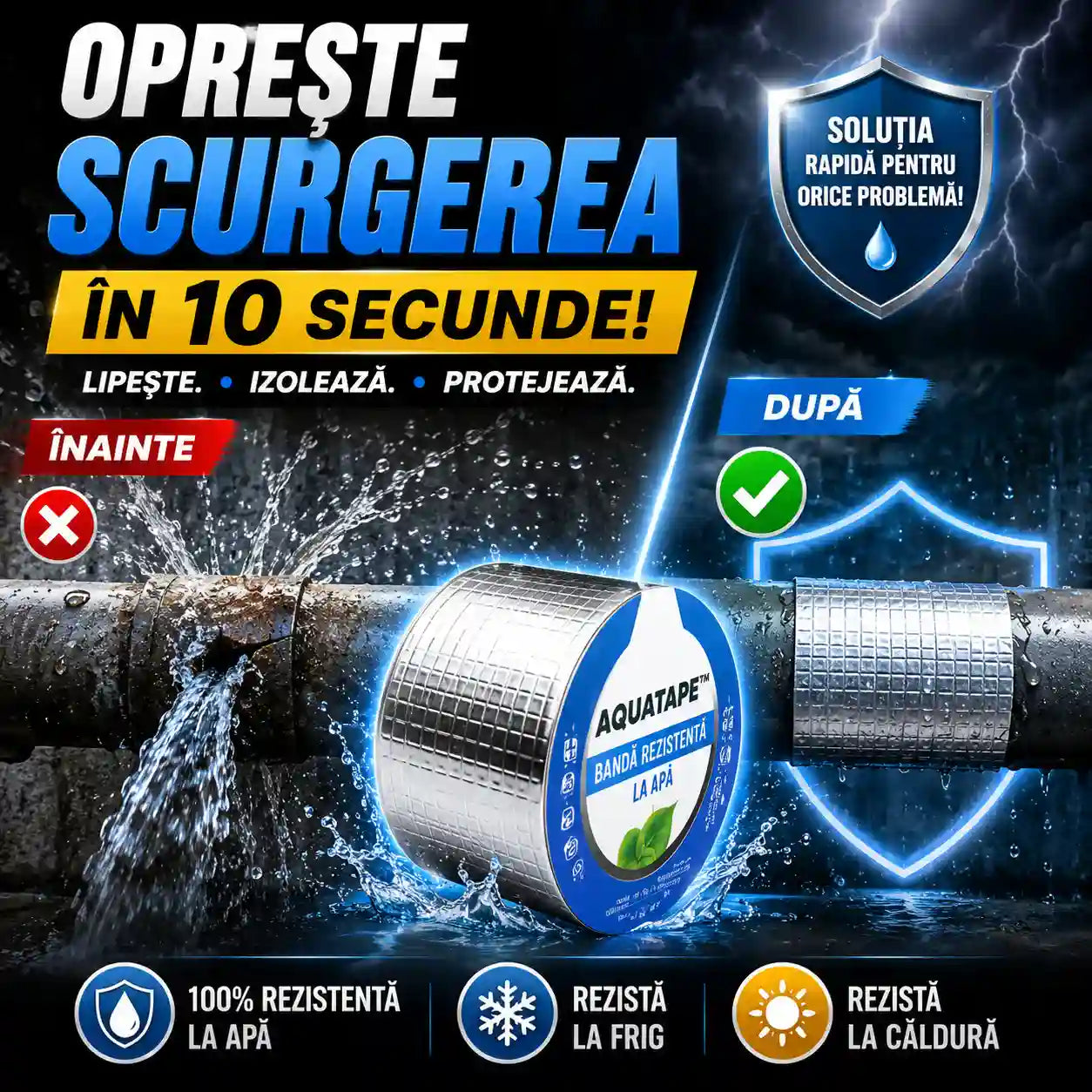 Bandă Adezivă Rezistentă La Apă AquaTape™