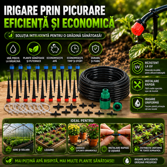 Kit Complet de Udare prin Picurare 20M- UdăSingur™