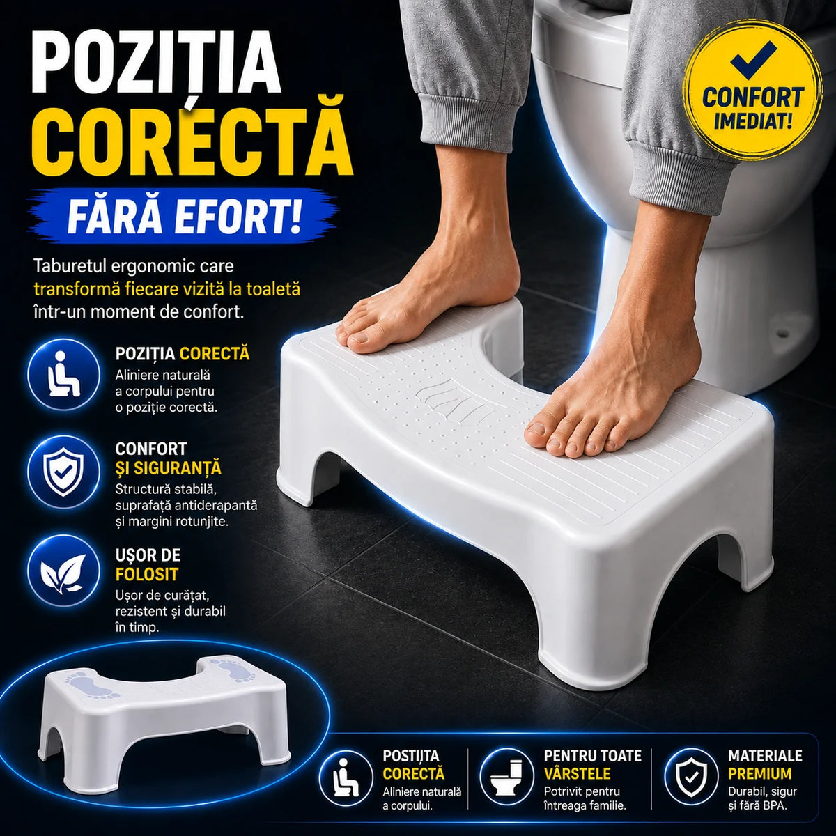 Suport Pentru Picioare La WC EasySit™
