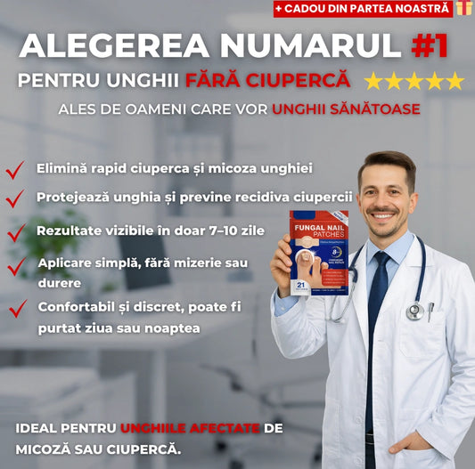 Plasturi profesionali pentru tratamentul unghiilor - FungaNail™