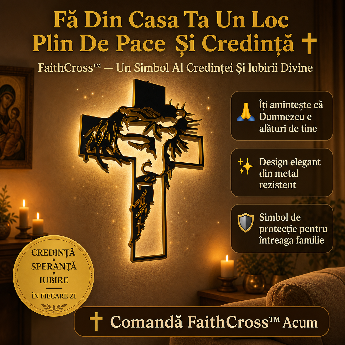 Crucea Binecuvântării Divine FaithCross™